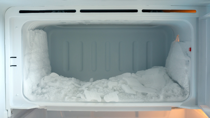 The freezer will help harden melted fabric.