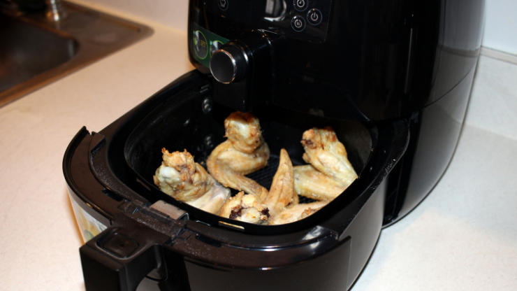 Air fryer is a healthier way to fry chicken wings