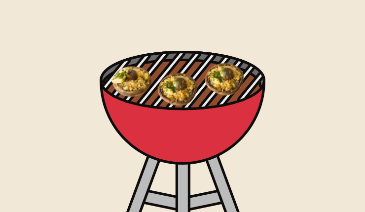 How to Reheat Stuffed Mushrooms on a Grill