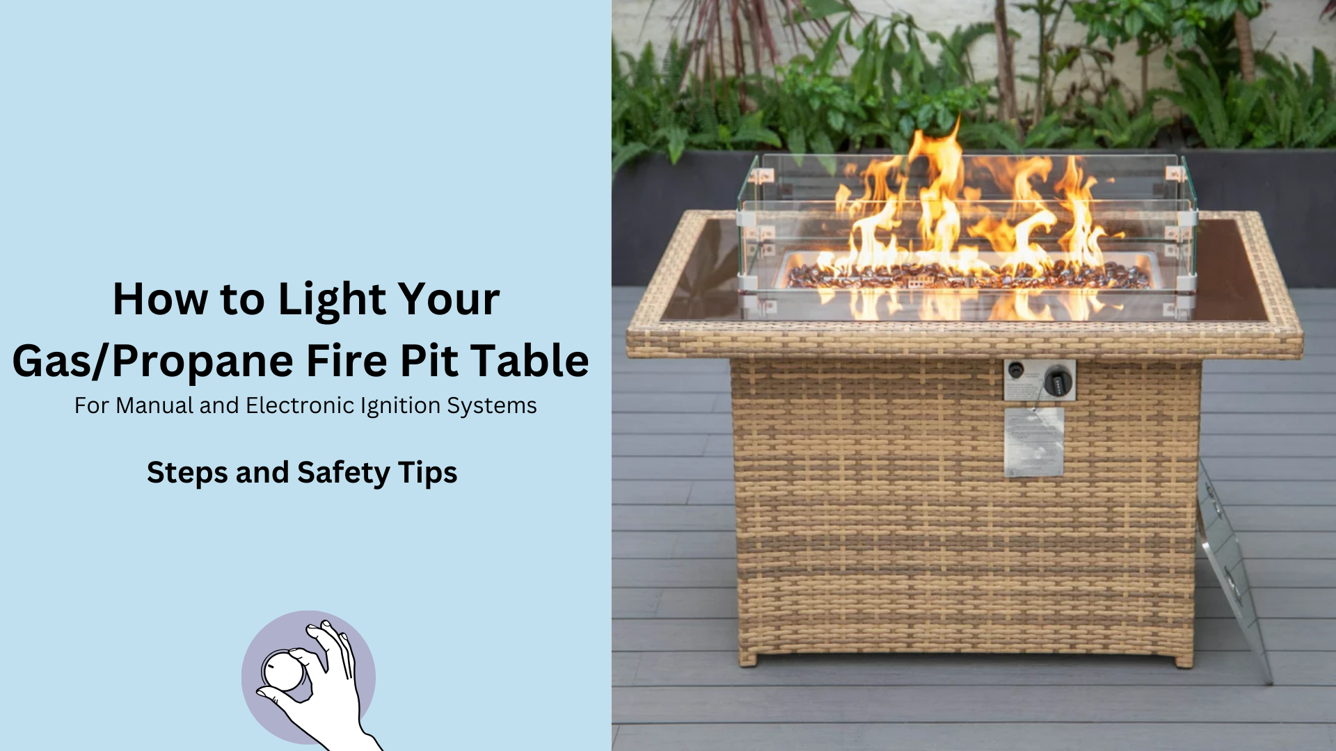 How to light a propane fire pit